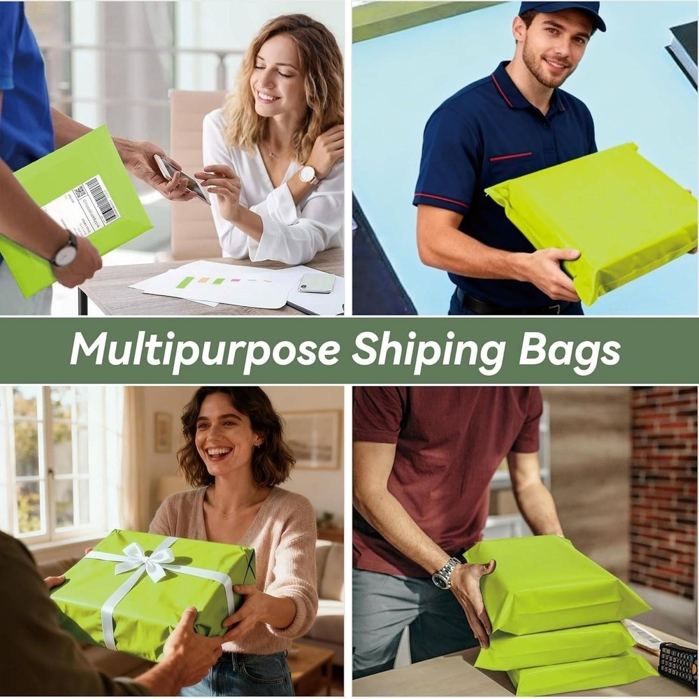 12x15.5 Green Poly Mailers 100 Count Self Seal Shipping Packaging Mailing Bags